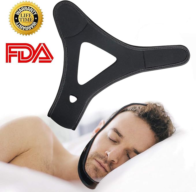 Heaskei Anti Snoring Chin Strap, Adjustable Support Mouth Breathing
