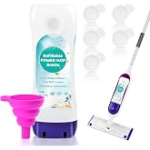YFUARY Refillable Solution Bottle for Swiffer Power Mop,Leak-Proof Reusable Empty Cleaner Container, Universal Fit for Any Liquid Cleaner, Easy Install