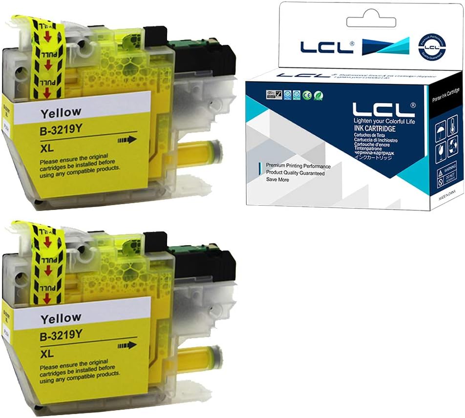 LCL LC3219 LC3217 LC3219XL LC-3219XL LC3219XLY LC3217Y High Yield Ink Cartridge Compatible with Brother MFC-J5330DW MFC-J5730DW MFC-J5335DW MFC-J5930DW MFC-J6530DW MFC-J5335 MFC-J6730DW (2 Yellow)