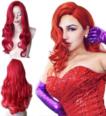 Red wig halloween costume Clearance