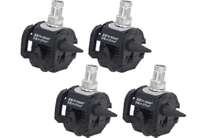 NOENNULL 5 Pcs Insulation Piercing Connector 1KV No Peeling Piercing Clamp High Low Voltage Cable Splitter (Black-3)