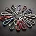Zorratin Braided Weave Leather Key Fob Keychain Ring Grip Universal fit All Car Models