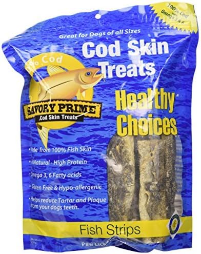 Savory Prime Cod Skin Fish Strips, 8-Ounce by Savory Prime