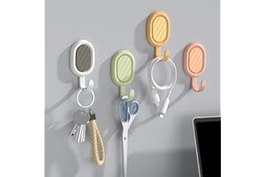 Corrugated Adhesive Hook with Strong Load-Bearing Capacity, no-Drill Installation, Leaves no Marks, for Bathroom and Kitchen 