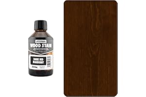Littlefair's Wood Stain Water Based - 8.5oz/250ml - Indoor Furniture Stain Light & Dark Finishes - Special Non Toxic & Eco Friendly Formula - Wood Stain for Crafts - Color: Dark Red Mahogany