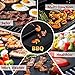 BBQGO Grill Mat, Non-Stick Reusable Barbecue Mat with PTFE Surface, High Temperature Resistant Teflon Baking Mat, Easy to Clean (Set of 3)