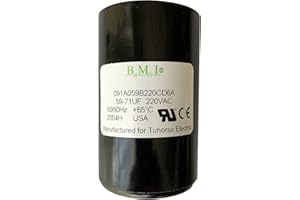 59-71 MFD (uF) 220VAC 1/2 and 3/4 HP Well Pump Control Box Motor Start Capacitor 275464105 for Franklin 2801054915 CRC 282407