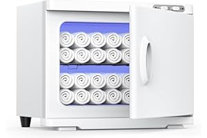 HYTOBP Hot Towel Warmer, 23L Professional Towel Warmer Cabinet, 2-in-1 Thermostatic Towel Heater, Beauty Salon and Spa Towel Warmers for Facial(White)