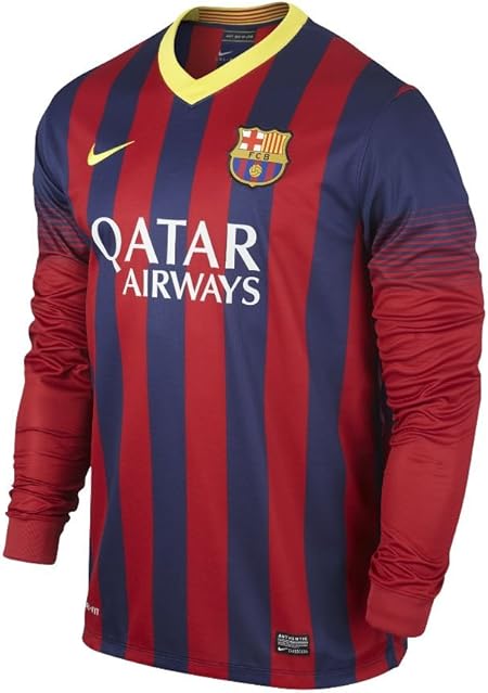 Amazon.com : Nike FC Barcelona Long Sleeve HOME REPLICA JERSEY (MIDNIGHT NAVY) (M) : Sports Fan 