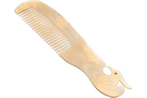 FAVOMOTO Natural Ox Horn Massage Comb Smooth Anti-static Scalp Massager Handmade Hair Detangler Random Color
