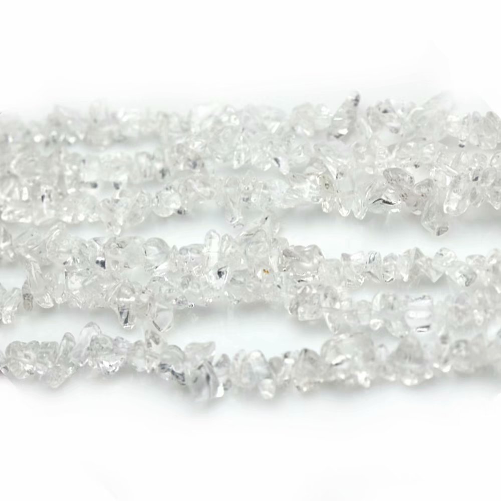 Clear Crystal Irregular Chips Beads for Jewellery Making Supply One Strand 31 Inch