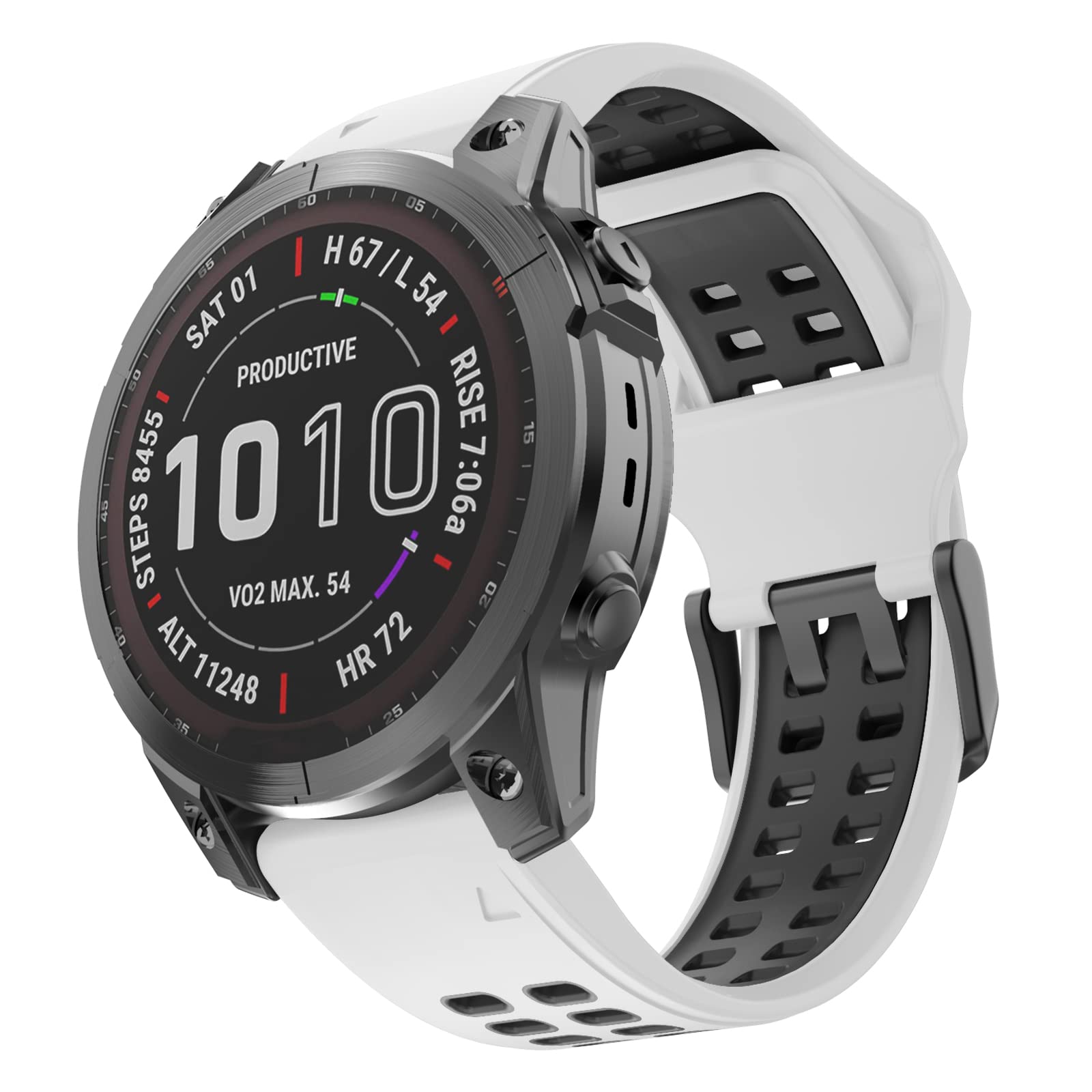 ISABAKE Watch Strap for Fenix 7/Fenix 5/5 Plus/Fenix 6/6 Pro, 22mm QuickFit Silicone Replacement Band for Approach S60