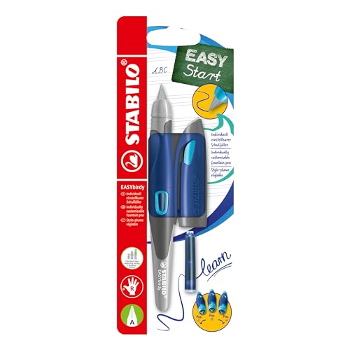 STABILO EASYbirdy - Ergonomic School Fountain Pen - A-Nib - Right-Handed