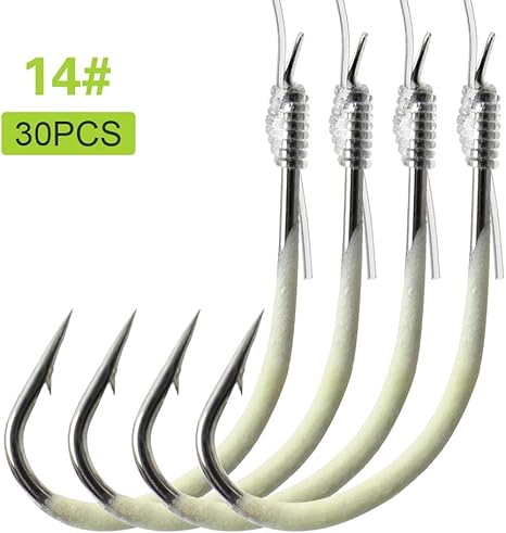 Amazon Co Jp Rakuby 12 28 ルミナスフィッシングフック付き ライン有刺フック フィッシングタックルアクセサリー スチール フィッシングフック ホーム キッチン