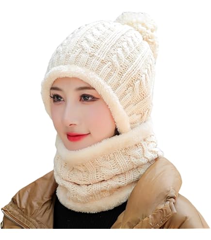SO-?- Versatile Solid Color Ear Protection Warm Knitted Hat HASAGEI Ear Protection Beanie Hats for Men & Women - Warm  main image 4