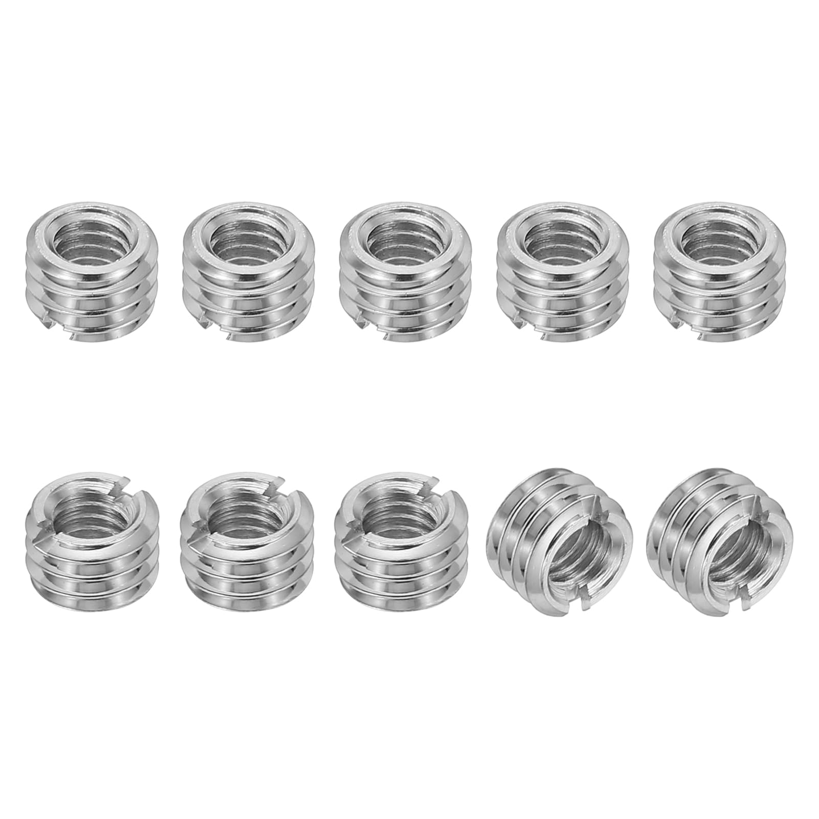PATIKIL 316 Stainless Steel Thread Adapters Sleeve Reducing Nut, 10 Pcs M6 x 1 Male to M4 x 0.7 Female Repairing Insert Nut Screw Reducer Conversion Fastener 4mm