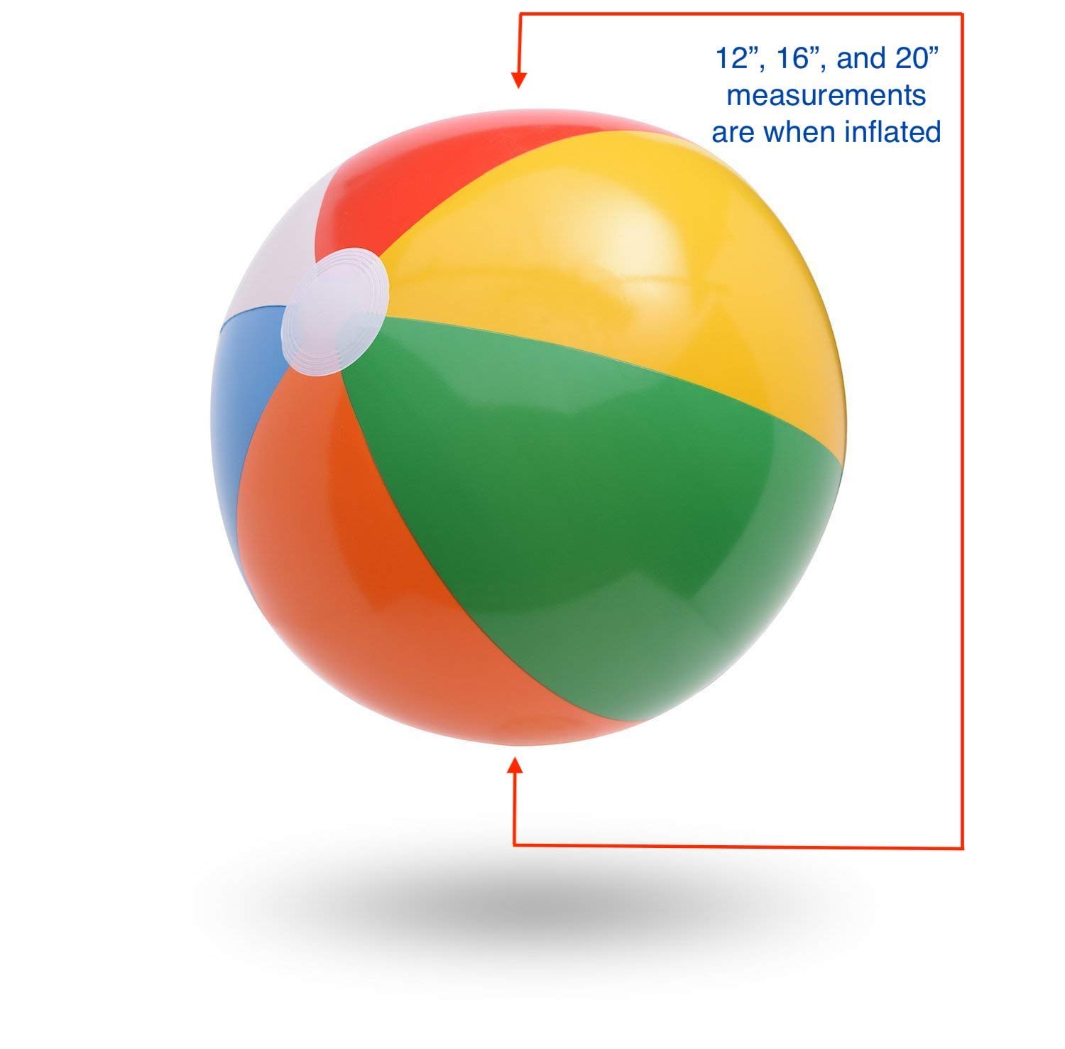 12 Jumbo Beach Balls Variety Pack 4 Each in 3 Sizes Bigger 20" Ball