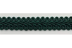 BBTRIMSANDRIBBON 1/2" Chinese French Braid Gimp Trimming - 12 Continuous Yards - Many Colors! (Dk. Green)