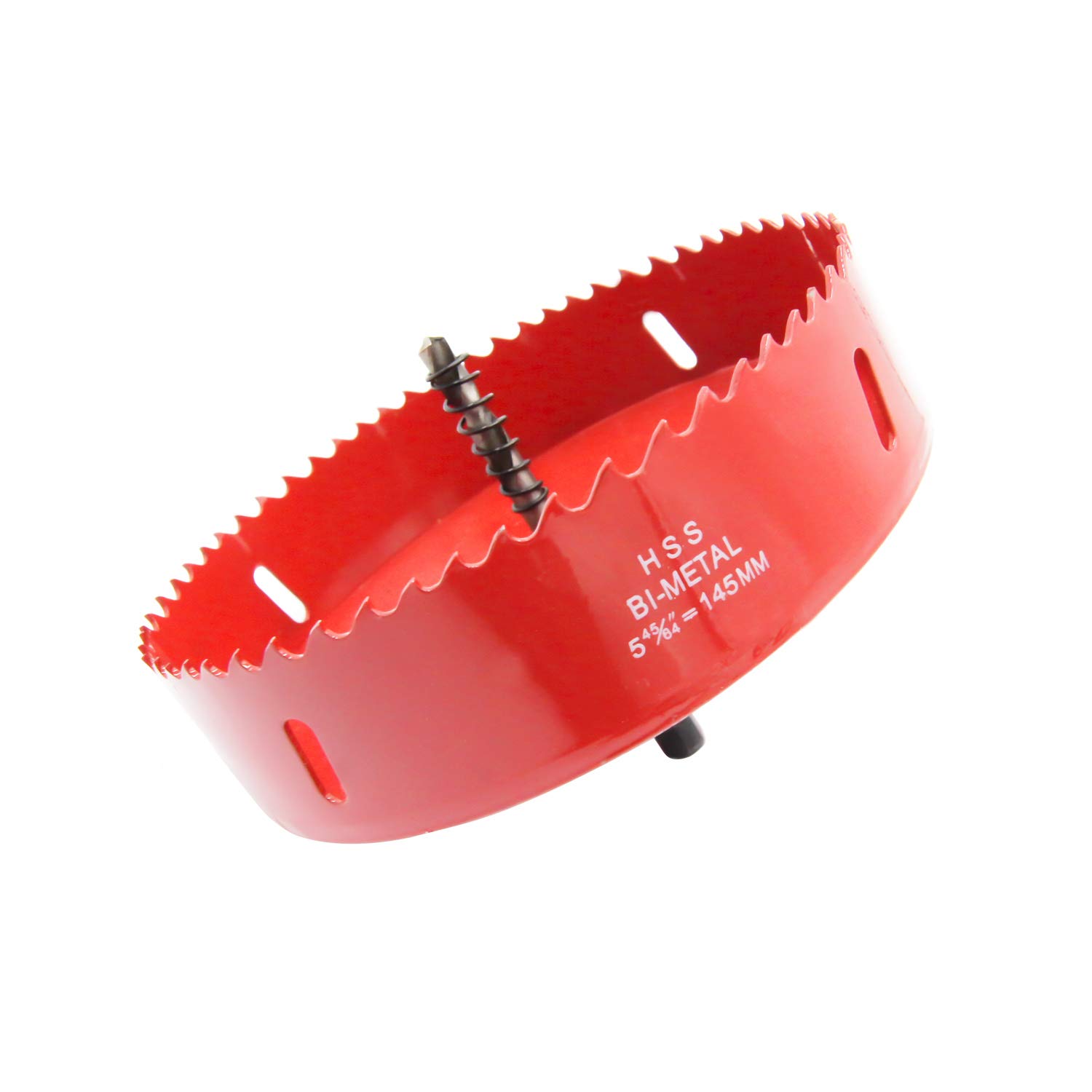 Hole Saw Drill Bit LAIWEI HSS Hole Cutter with Arbor for Wood,PVC Board and Plasterboard(5-3/4"(145mm Hole Saw)) — image 1