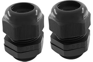 Cionyce 2 Pcs 1-1/4 Inch NPT Cable Glands Cord Grips, Nylon Strain Relief Wire Glands Waterproof Cable Gland Connectors for P