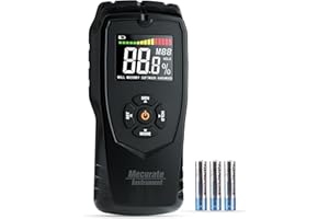 Pinless Moisture Meter, Moisture Detector for Walls, Caravan, Wood and Building Material, 4 Mode 9 Density Settings, Non-Dest