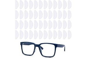 Goktvai 48pcs Silicone Nose Pads for Glasses, 1.9cm/0.75in Non-Slip Transparent Nose Cushions Soft Adhesive Replacement Nosep
