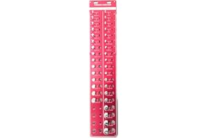 FXSMGDY 34 Nut and Bolt Thread Checker, Thread Checker, Bolt Thread Identifier,Bolt Identifier Board, 19 Standard & 15 Metric Bolt,8 Drill Bit Gauge,from #6 to 3/4" & 4mm to 16mm, 10 Years Warranty…