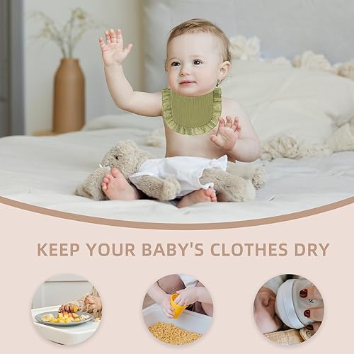 Baby Muslin Bibs for Baby Girl Boys, Bandana Bibs Soft Drool