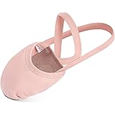 Dance Shoes Half Sole Ballet Canvas Pirouette Shoes for Women/Men and Girls/Boys