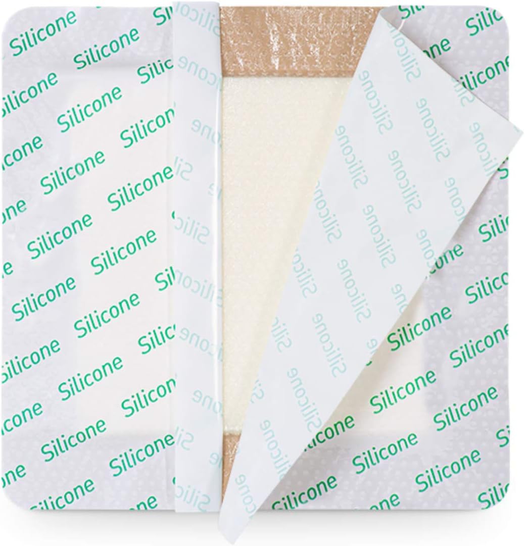 MedVance TM Silicone - Bordered Silicone Adhesive Foam Dressing Size 7"x7" (5"x5" pad), Box of 5 dressings - Image 3