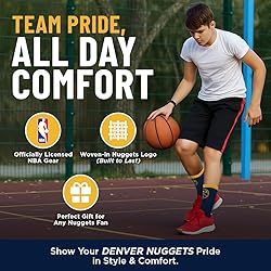 For Bare Feet NBA DENVER NUGGETS MVP Crew Sock Team
