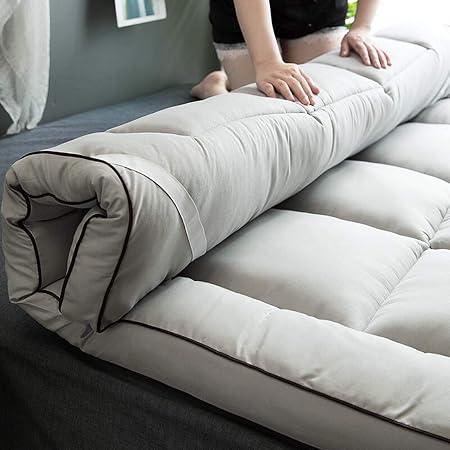 Matelas Futon Japonais Pliable 90x190cm - Coton Respirant Pour Sol, Camping Ou Appoint