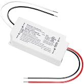 Hanbaak 60W Dimmable LED Driver, 120V AC to 12V DC Power Supply | Electronic Transformer, For LED Strip Light, Compatible with Lutron Leviton Dimmers, UL Listed, Class 2