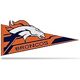 Rico Industries NFL Football Denver Broncos Soft Felt Pennant - EZ to Hang - Home Décor (Game Room, Man Cave, Bed Room)