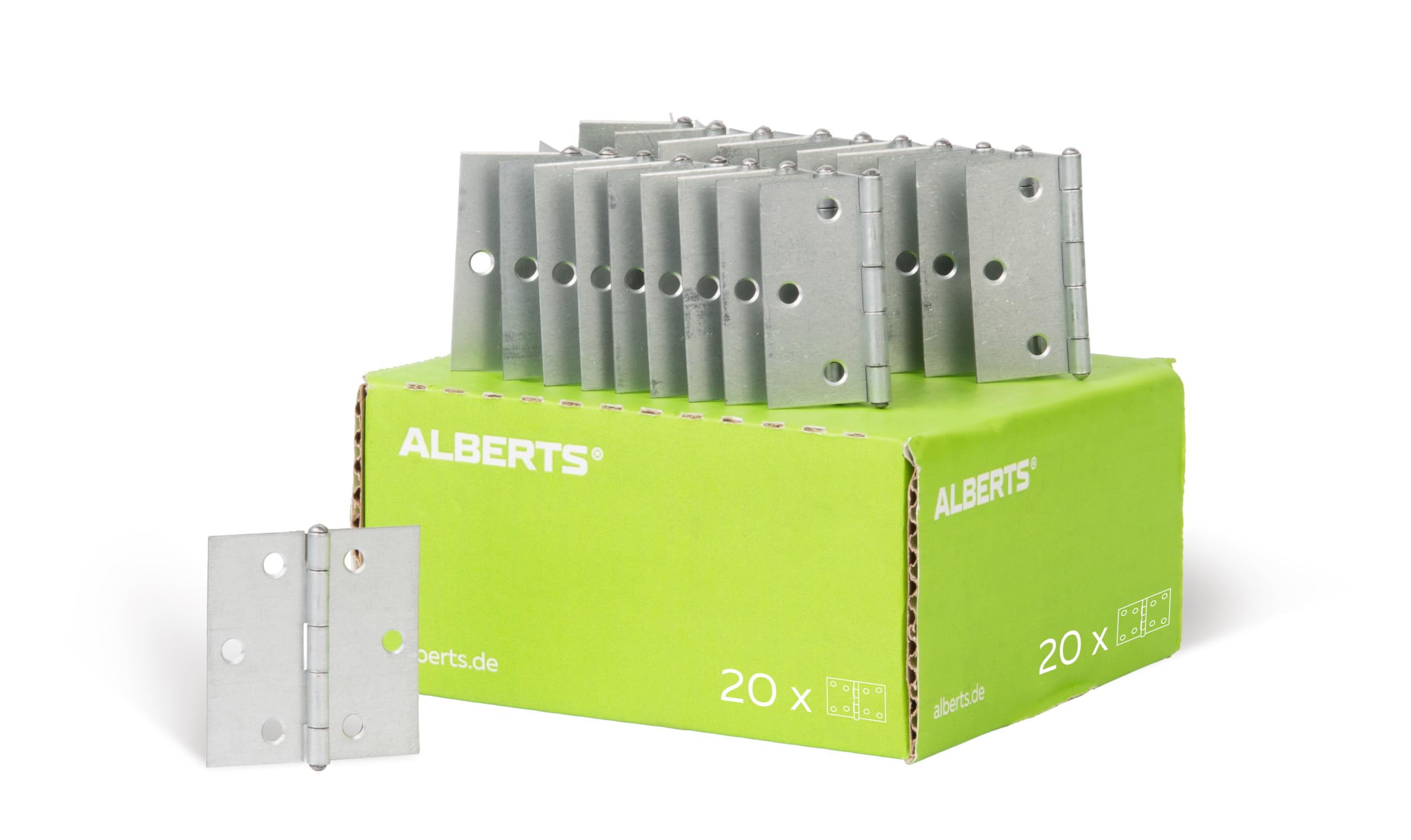 Hinge Rectangular 51 x 51 mm / 20 STK. Oberflaeche: galvanisch Gelb verzinkt