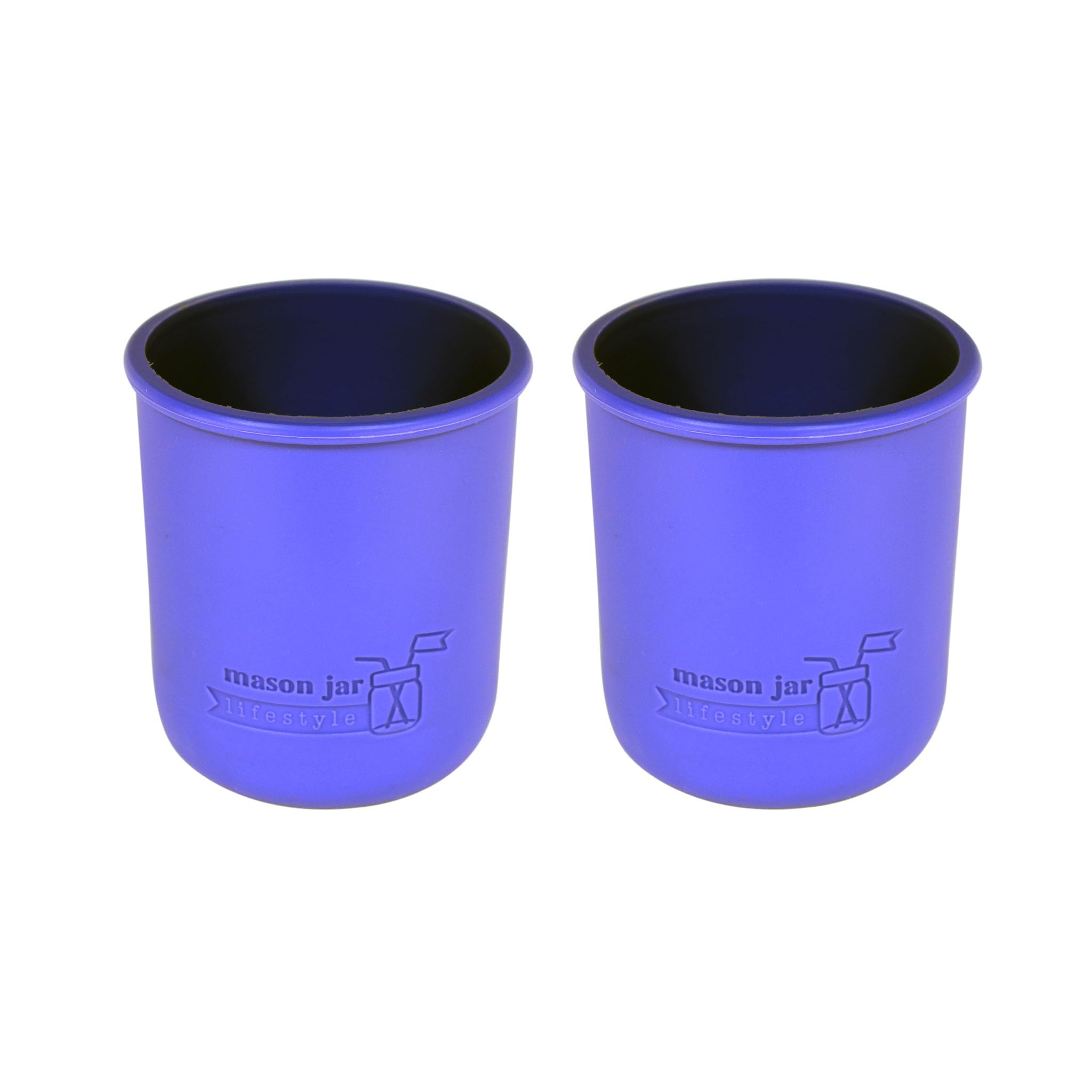 Wide Mouth Pint 16 oz Silicone Sleeves/Jackets for Protecting Ball, Kerr Canning Jars by Mason Jar Lifestyle (Ultra Violet, 2 Pack)