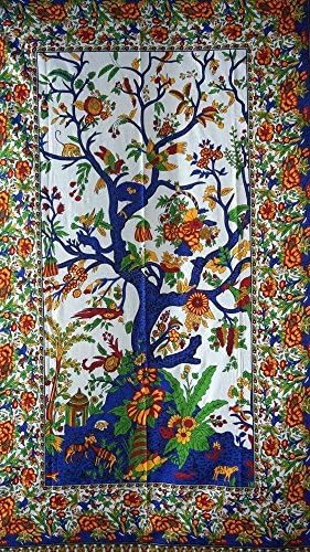 Indian Mandala Wall Hanging Tapestry bed Sheet Throw TREE OF LIFE