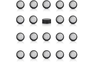 MagnaKoys Black 22-400 Continuous Thread Closure Caps for Vials (22-400, Black, 20)