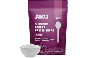 Judee's Gluten Free Superfine Caster Sugar - Smooth Frosting & Icing Sugar - Rapid-Dissolve Superfine Sweetener for Coffee & Tea - Gluten-Free Sweetener for Baking - 11.25 Oz