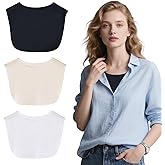 5 Pcs Cleavage Cover up for Low Neckline, Faux Collar Women, Detachable Modesty Panel Cleavage Cover, Practical and Versatile, Suitable for Women Girls Outfits Accessory, Including 2 PCS of Lace Style