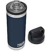 YETI Rambler 18 oz Bottle, Vacuum Insulated, Stainless Steel with Chug Cap, Navy