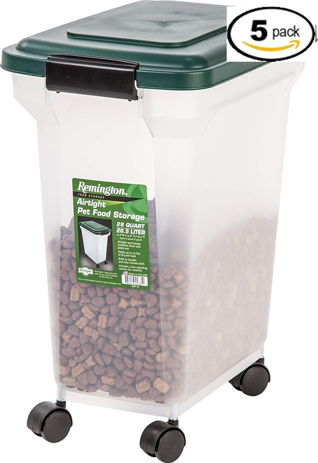 IRIS Remington Airtight Pet Food Storage Container, 22