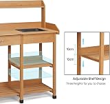 Yaheetech Garden Potting Table Wood Potting Bench with Removable Sink view 6