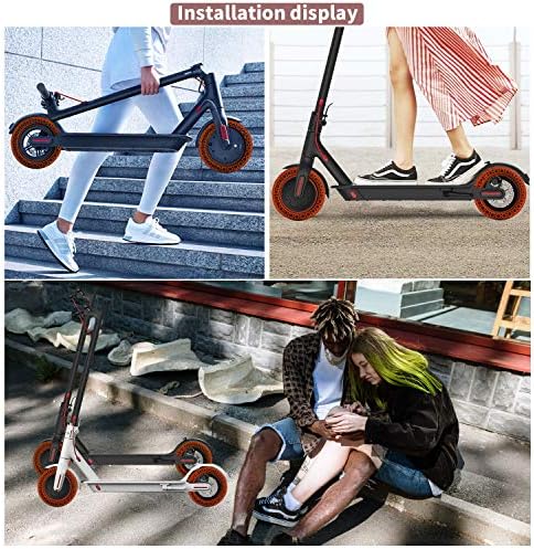 FYTENG Pneus Pleins Parfaitement Compatibles Avec Le Scooter électrique Xiaomi M365/pro, Roues Pleines De Rechange 8 1/2, Accessoires De Pneus M365, Conception En Nid Dabeille, Antidérapant /absorption Des Chocs (2020 NEW)