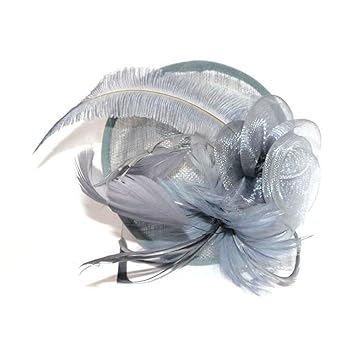 Amazon Com Stunning Silver Grey Hair Fascinator Uk For Hair