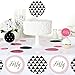Chic 40th Birthday - Pink, Black and Gold - Birthday Party Giant Circle Confetti - Birthday Party Decorations - Large Confetti 27 Count