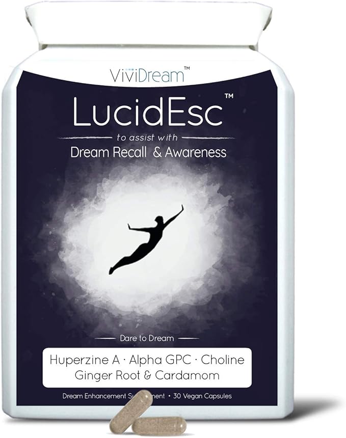 Amazon Com Lucidesc Ultimate Vegan Lucid Dreaming Supplement Plant Based Memory Sleeping Awareness Pills Huperzine A Alpha Gpc Choline Bitartrate With Ginger Root Cardamom Extract 30 Vegan Capsules Health Personal Care