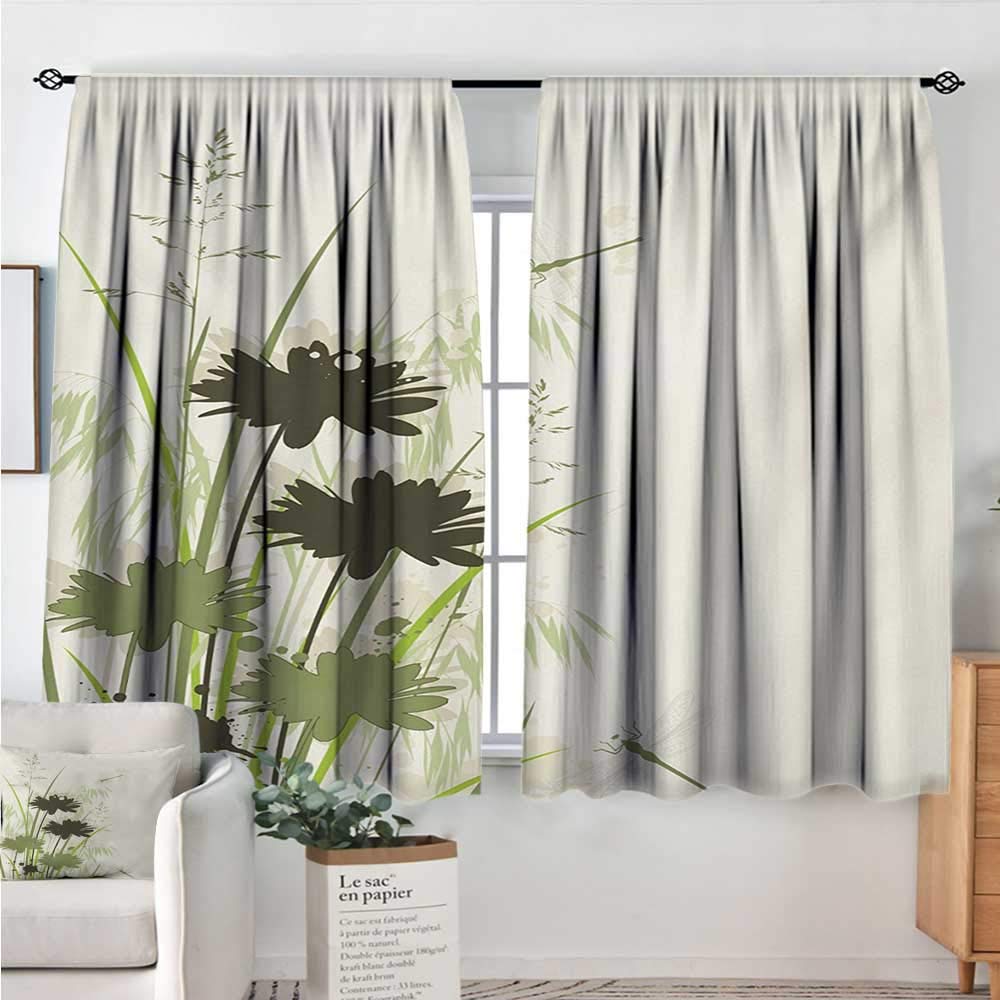Amazon Com Linhomedecor Dragonfly Room Darkening Curtains For