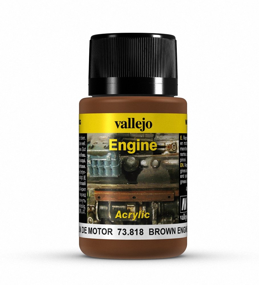Vallejo 40 ml "Brown Engine Soot" Weathering Effect Bottle