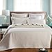 Calla Angel Saint Ivory Luxury Pure Cotton Quilt, King, Ivory